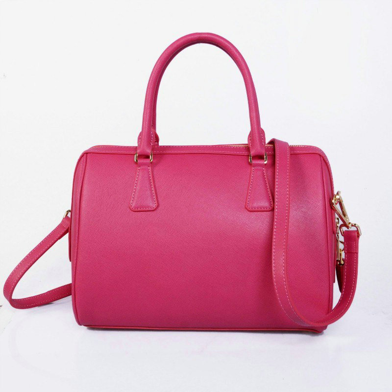2014 Prada Saffiano Leather 32cm Two Handle Bag BL0823 rosered for sale - Click Image to Close
